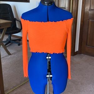 Windsor | Orange Crop Top